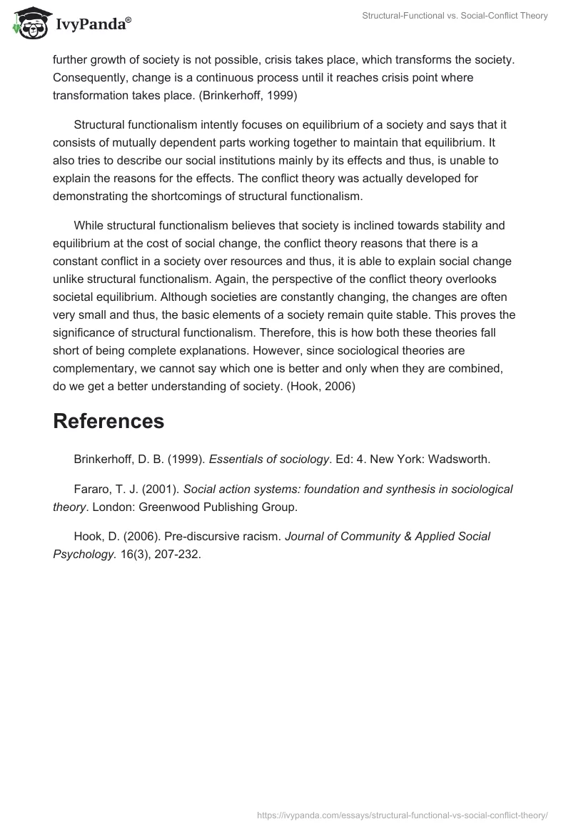 Structural-Functional vs. Social-Conflict Theory. Page 2