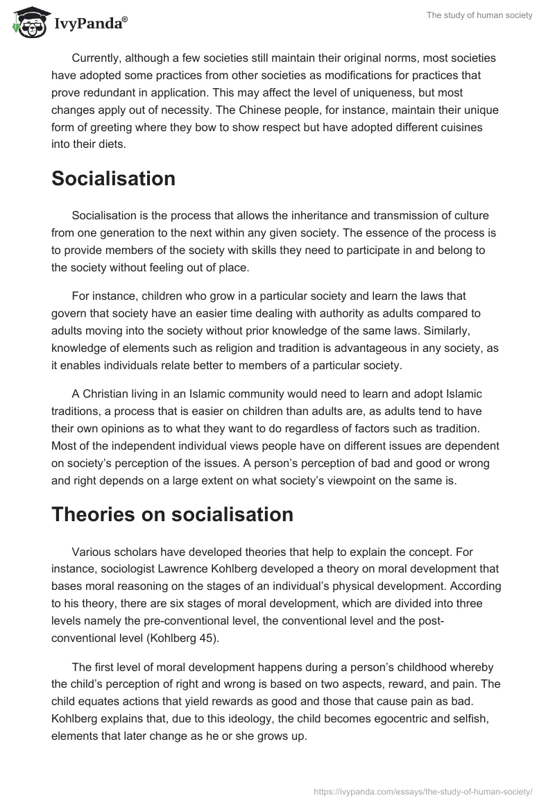 The study of human society. Page 5