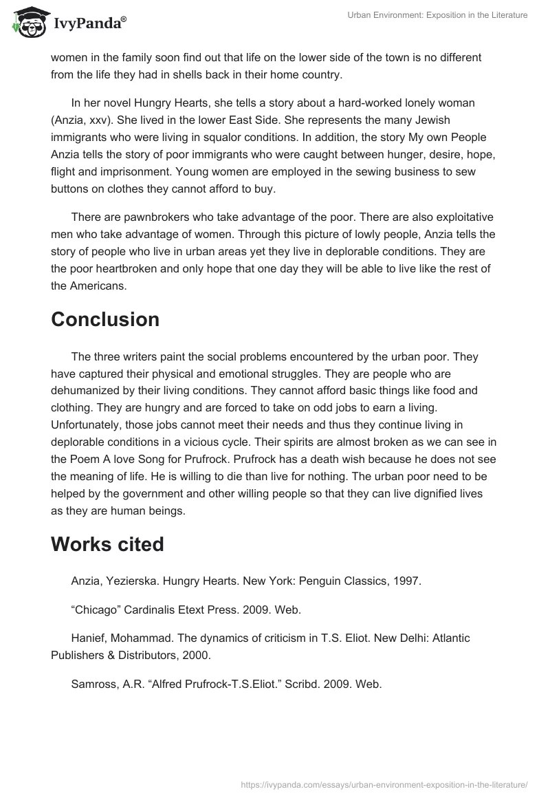 Urban Environment: Exposition in the Literature. Page 3