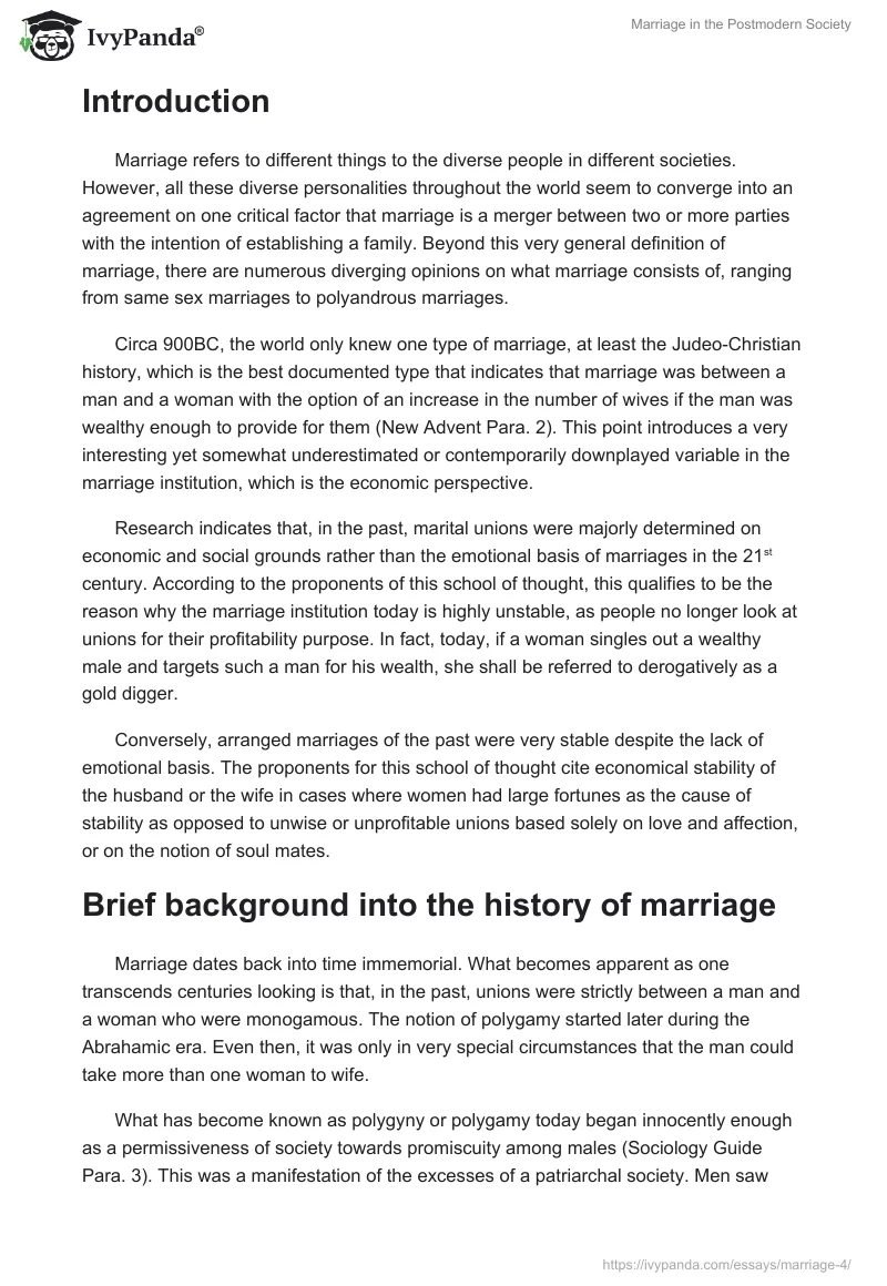 Marriage in the Postmodern Society. Page 2