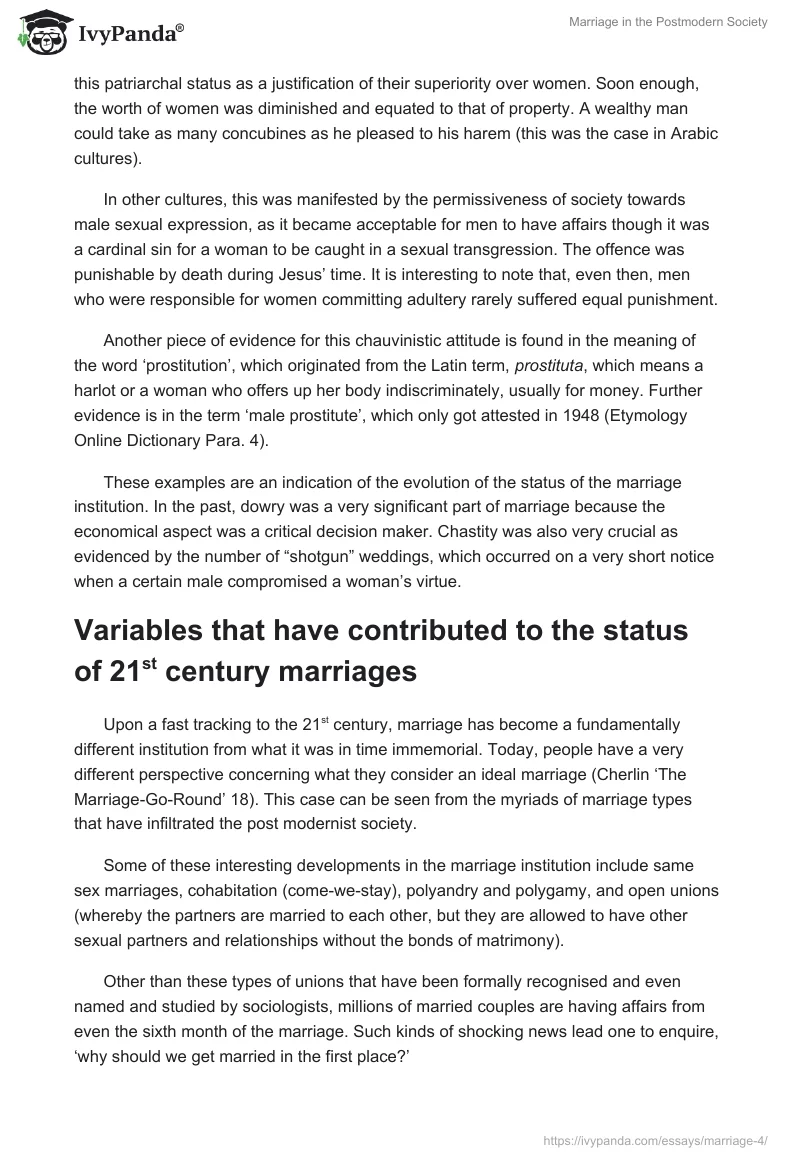 Marriage in the Postmodern Society. Page 3