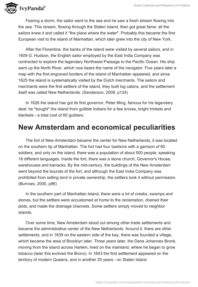 Dutch Colonies and Reasons of it Failure. Page 2