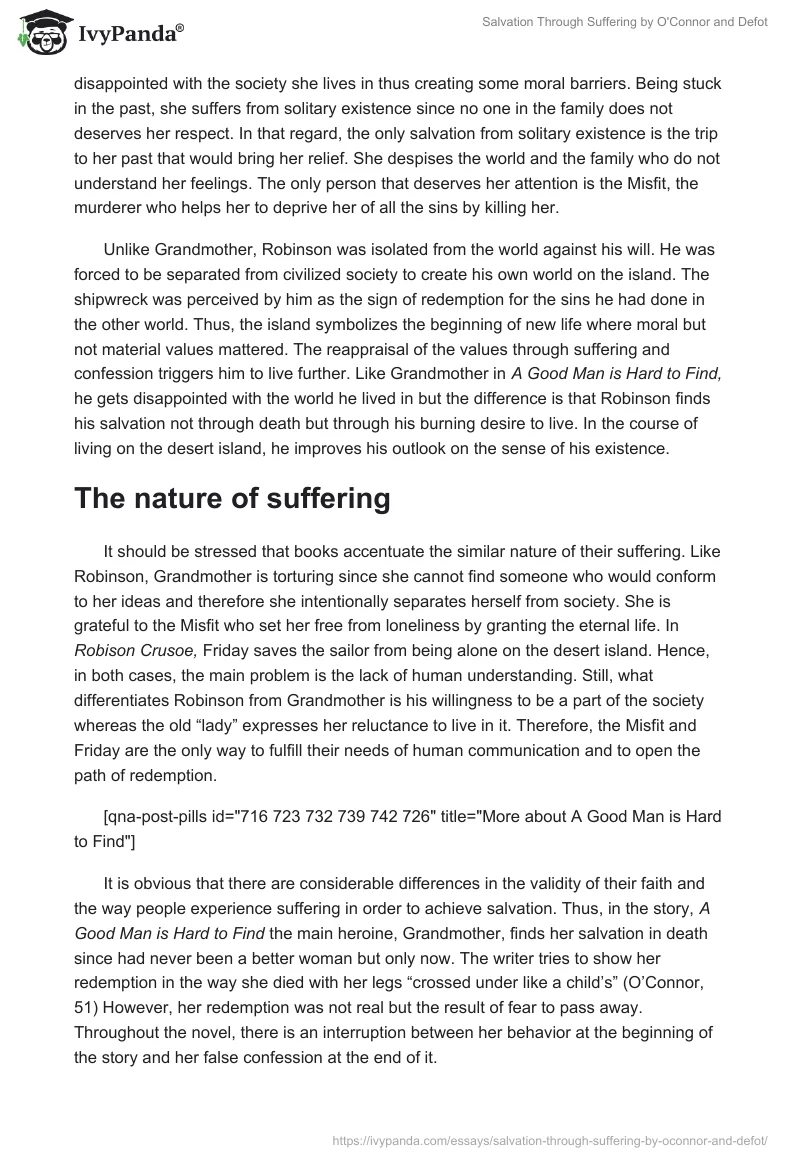 Salvation Through Suffering by O'Connor and Defot. Page 2