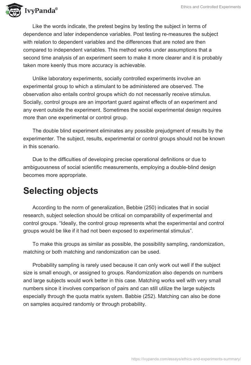 Ethics and Controlled Experiments. Page 2