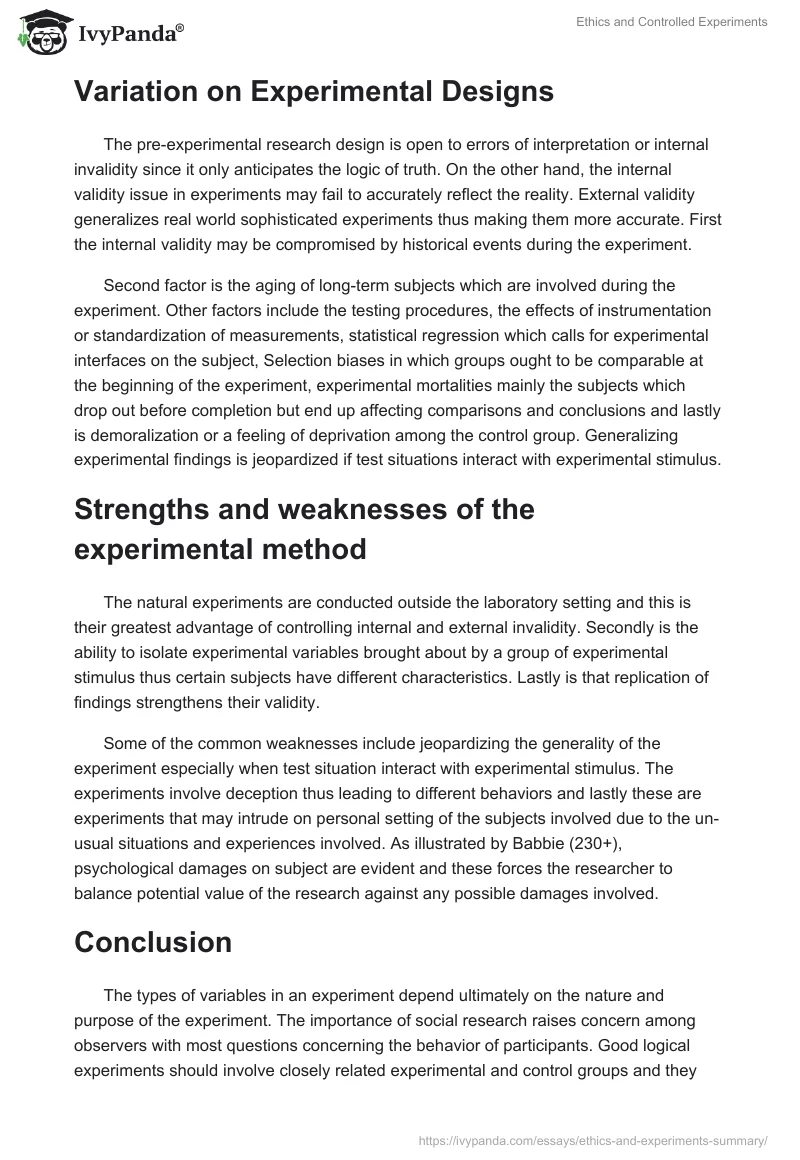 Ethics and Controlled Experiments. Page 3