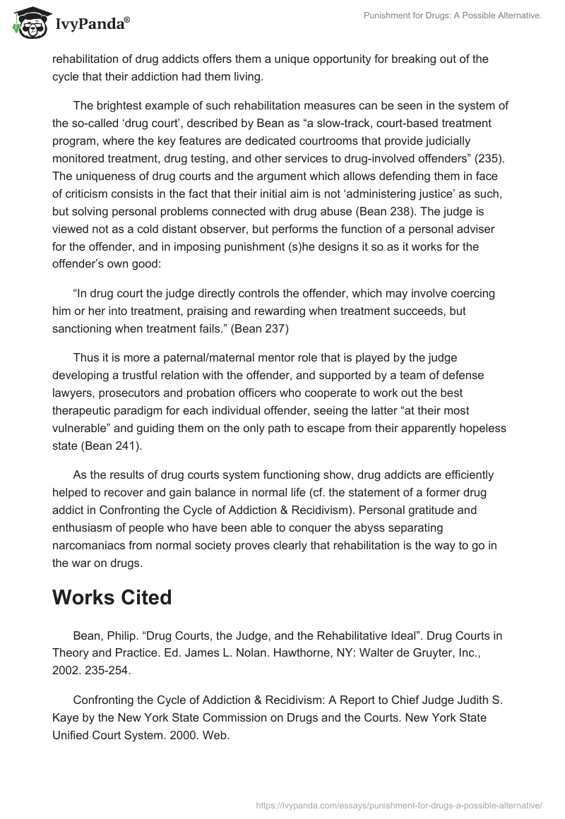 Punishment for Drugs: A Possible Alternative.. Page 2