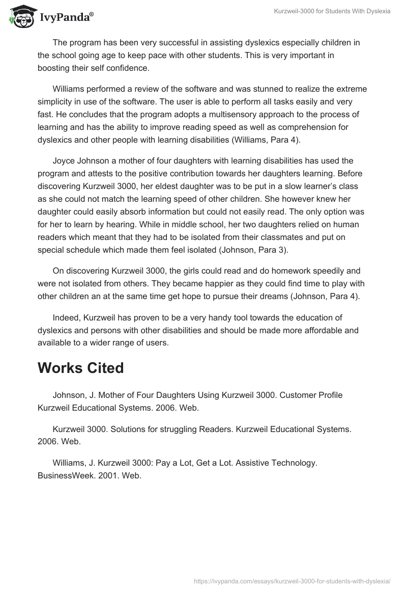 Kurzweil-3000 for Students With Dyslexia. Page 2
