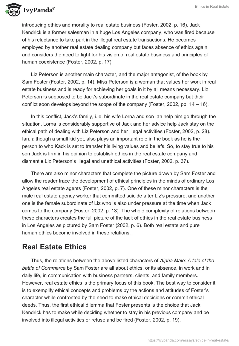 Ethics in Real Estate. Page 2