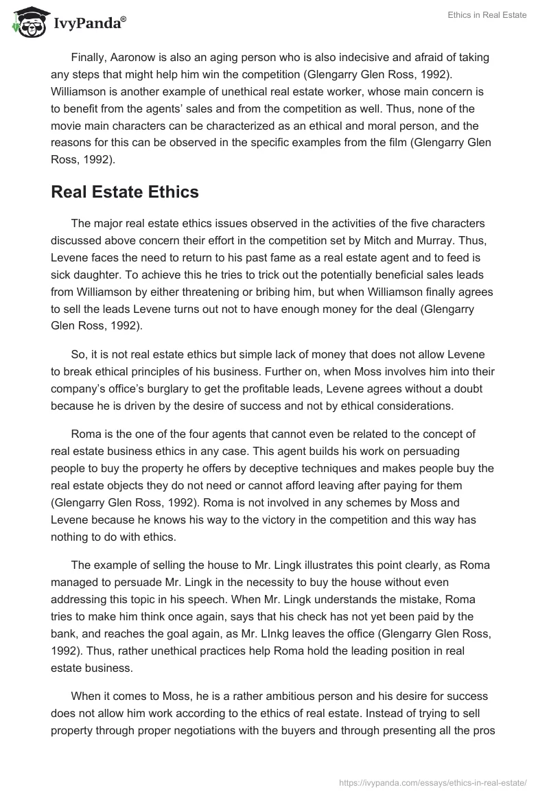 Ethics in Real Estate. Page 5