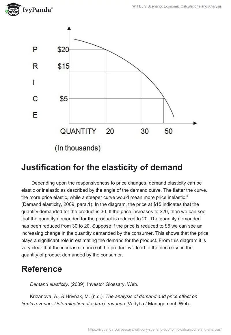 Will Bury Scenario: Economic Calculations and Analysis. Page 3