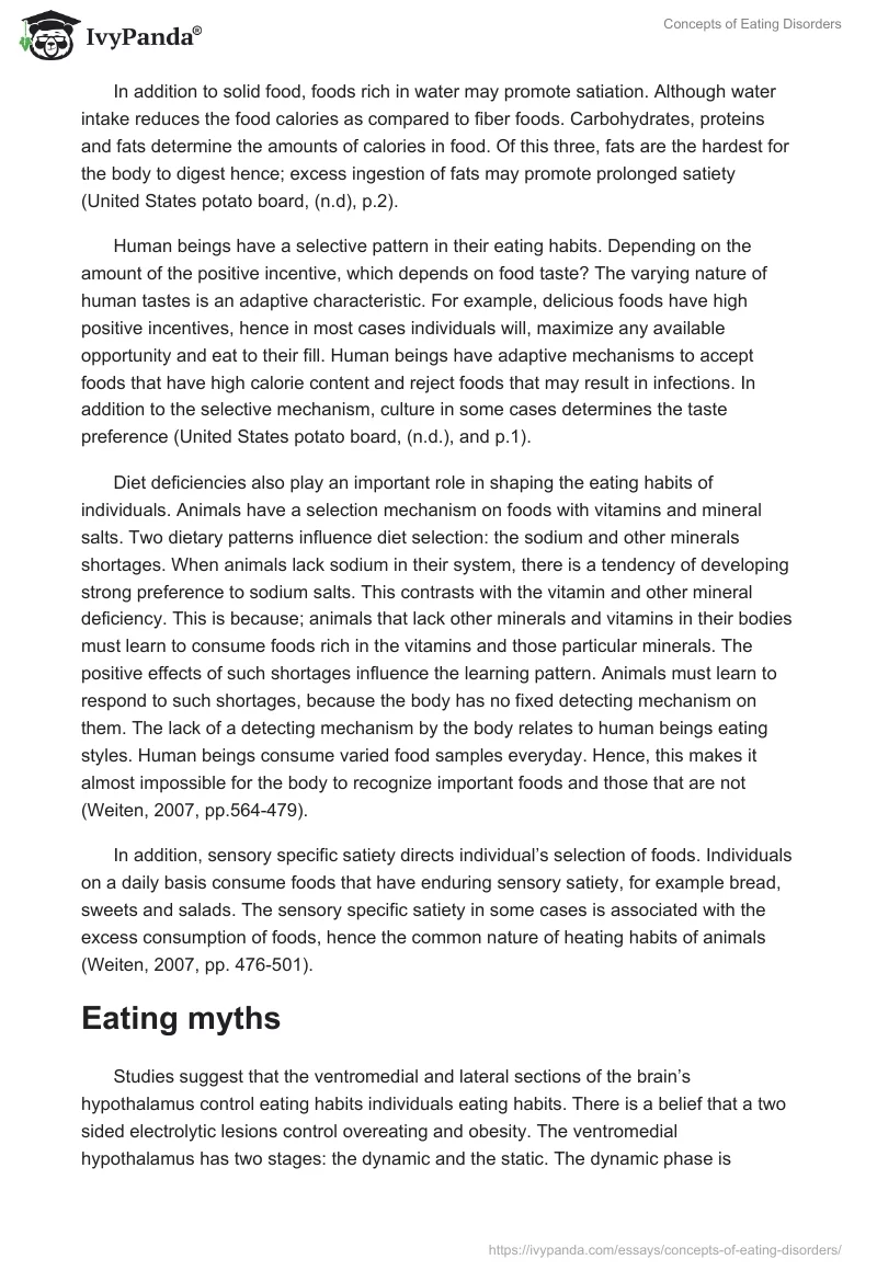 Concepts of Eating Disorders. Page 2