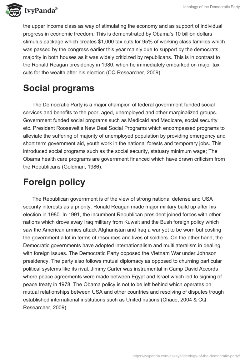 Ideology of the Democratic Party. Page 2
