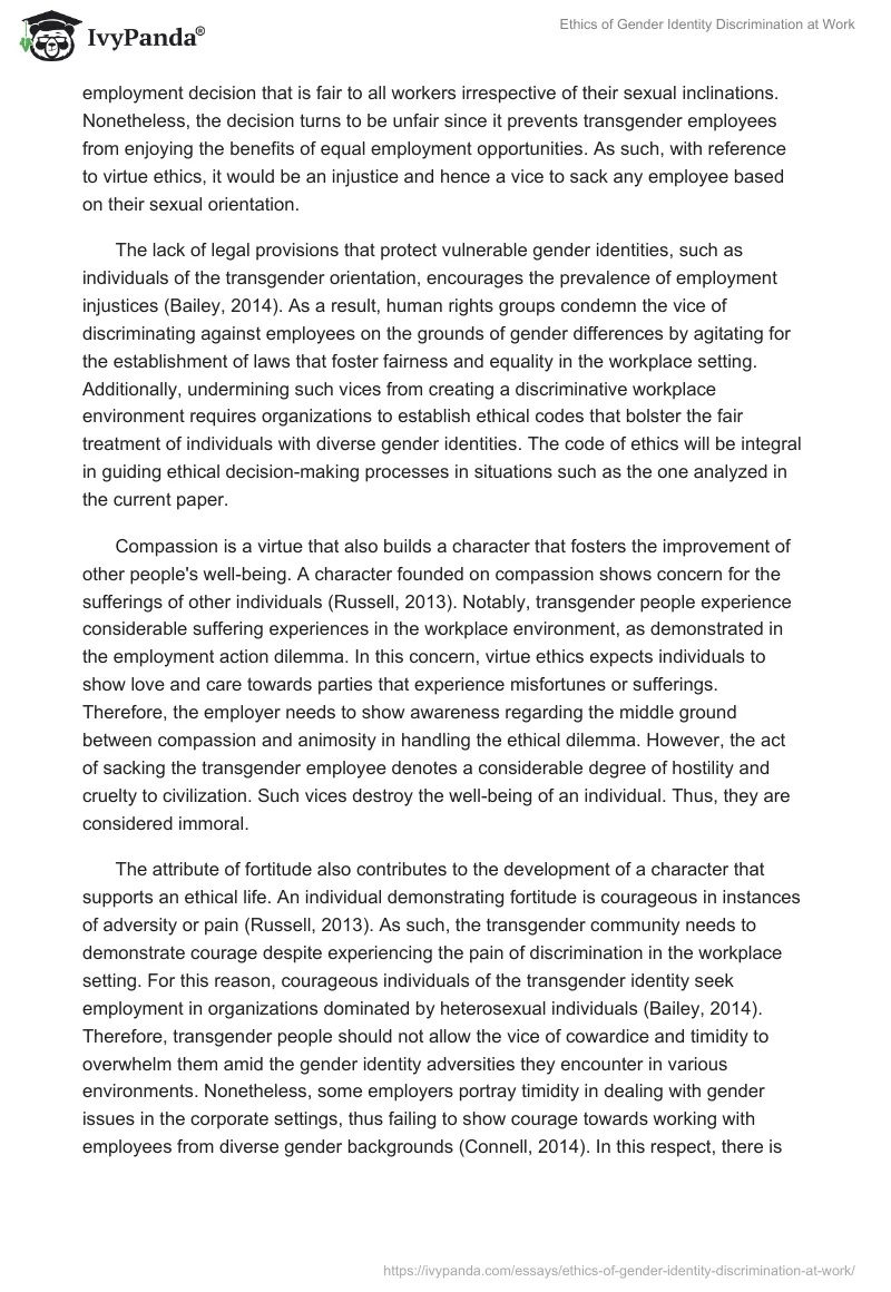 Ethics of Gender Identity Discrimination at Work. Page 5