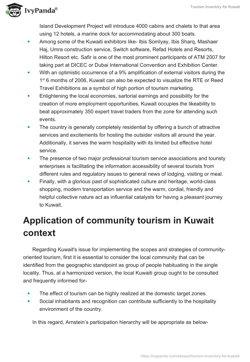 Tourism Inventory for Kuwait. Page 3