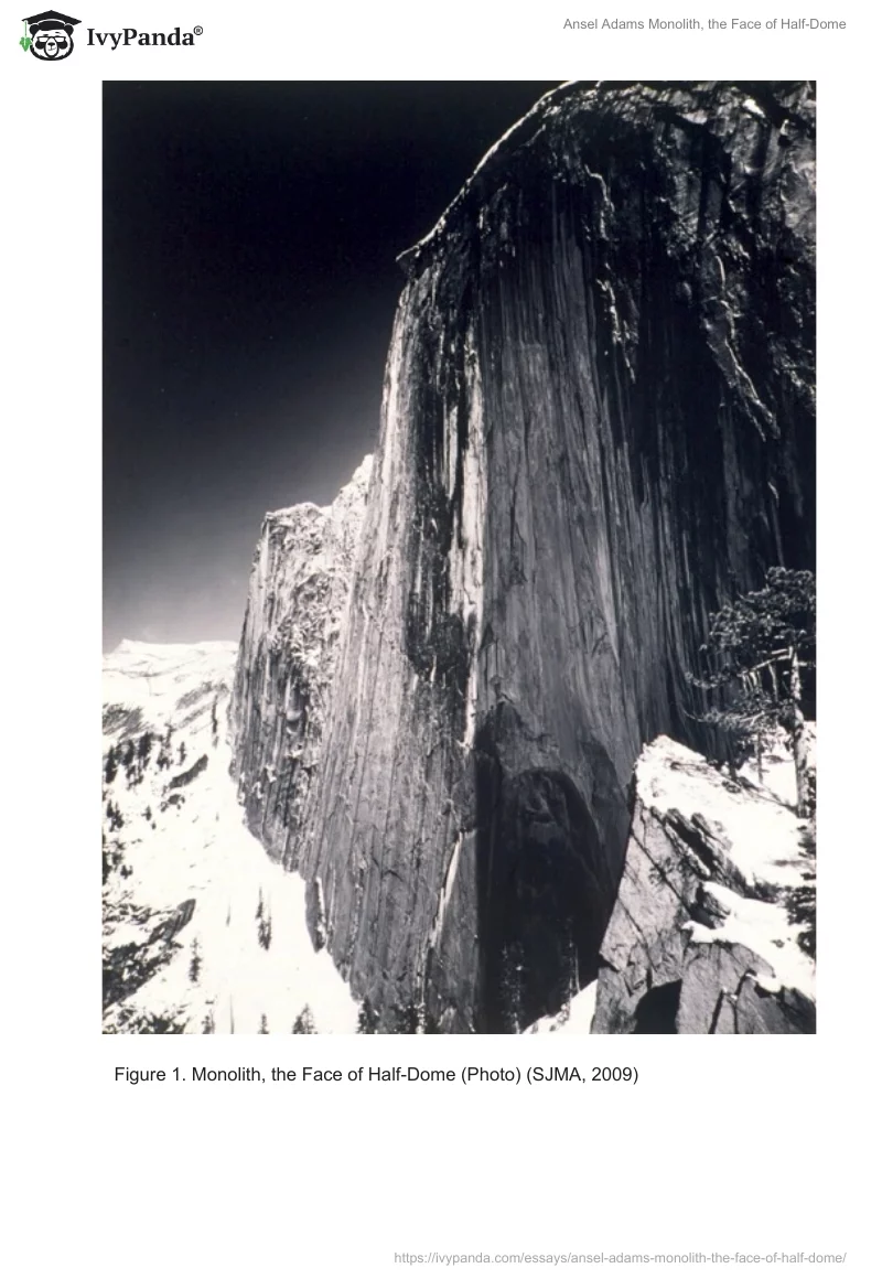 Ansel Adams "Monolith, the Face of Half-Dome". Page 4