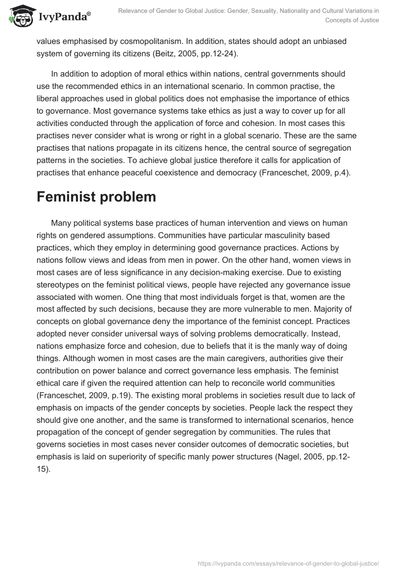 Relevance of Gender to Global Justice: Gender, Sexuality, Nationality and Cultural Variations in Concepts of Justice. Page 3