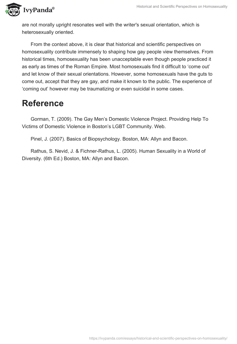 Historical and Scientific Perspectives on Homosexuality. Page 3