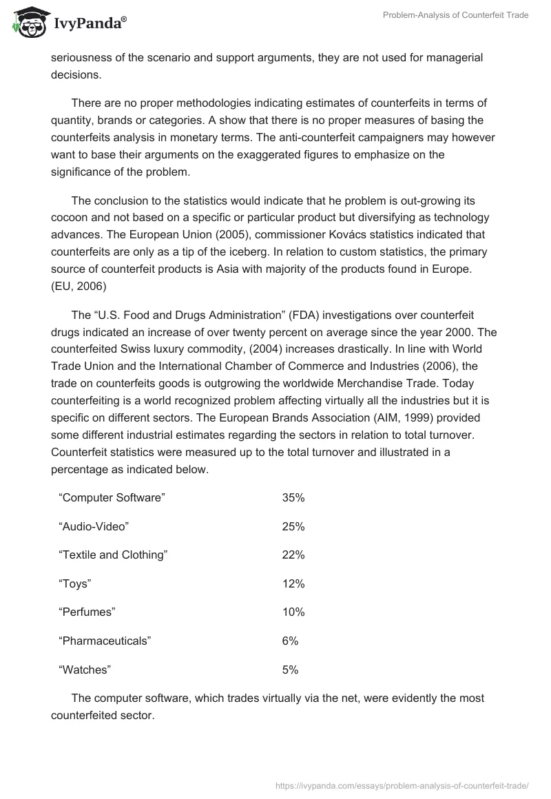 Problem-Analysis of Counterfeit Trade. Page 4