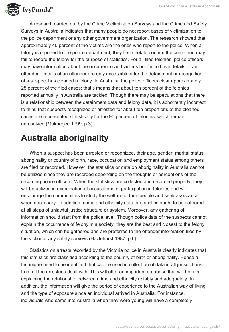 Over-Policing in Australian Aboriginals. Page 3