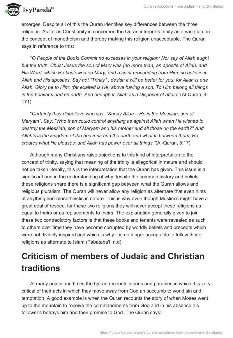 Quran's Adoptions From Judaism and Christianity. Page 4
