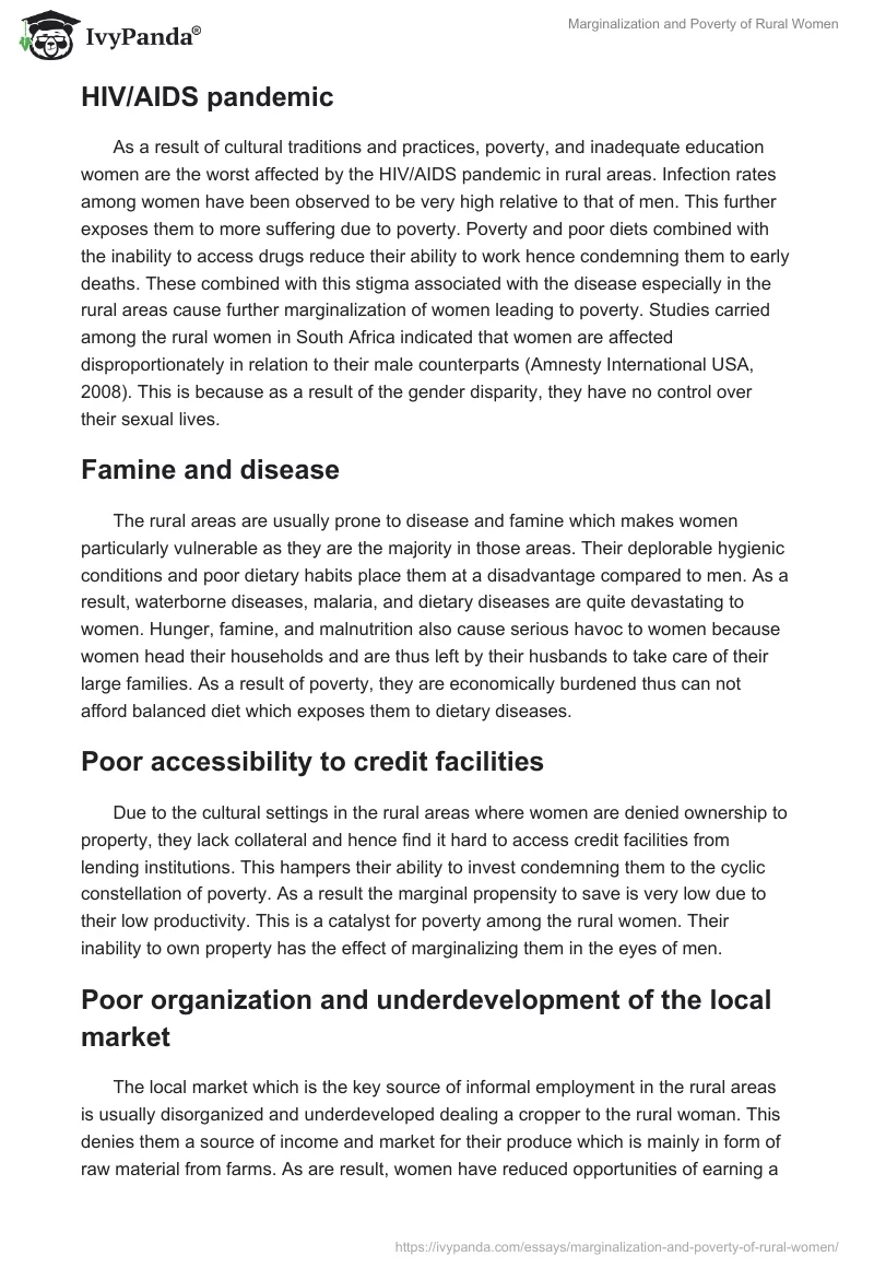 Marginalization and Poverty of Rural Women. Page 3