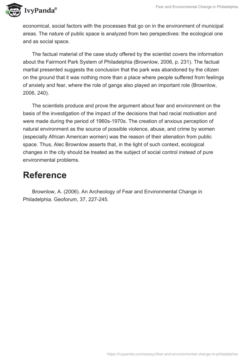 Fear and Environmental Change in Philadelphia. Page 2