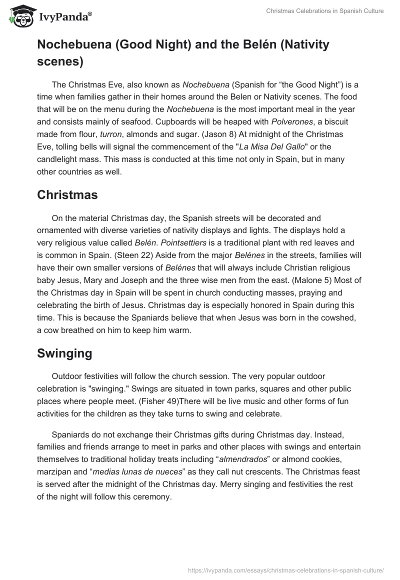 Christmas Celebrations in Spanish Culture. Page 2