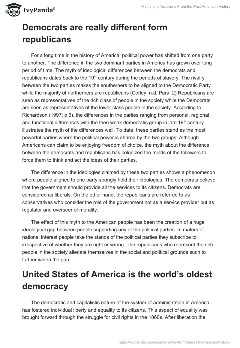 Myths and Traditions From the Past American History. Page 3