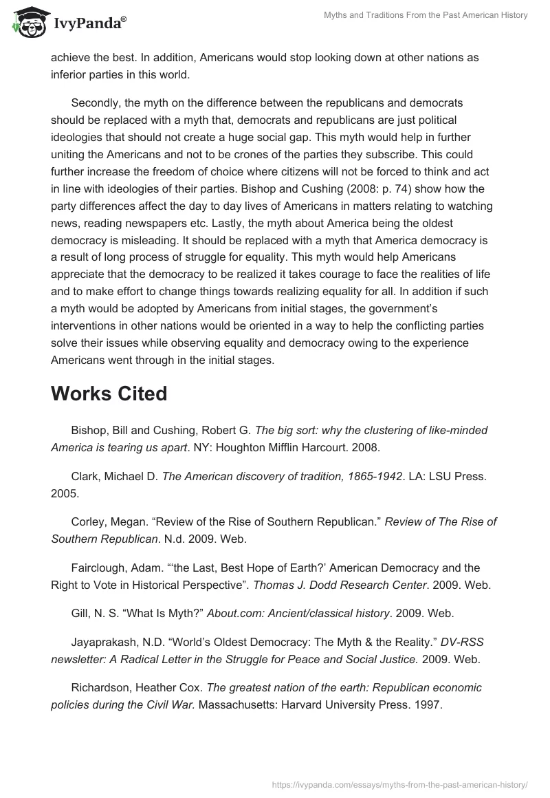 Myths and Traditions From the Past American History. Page 5