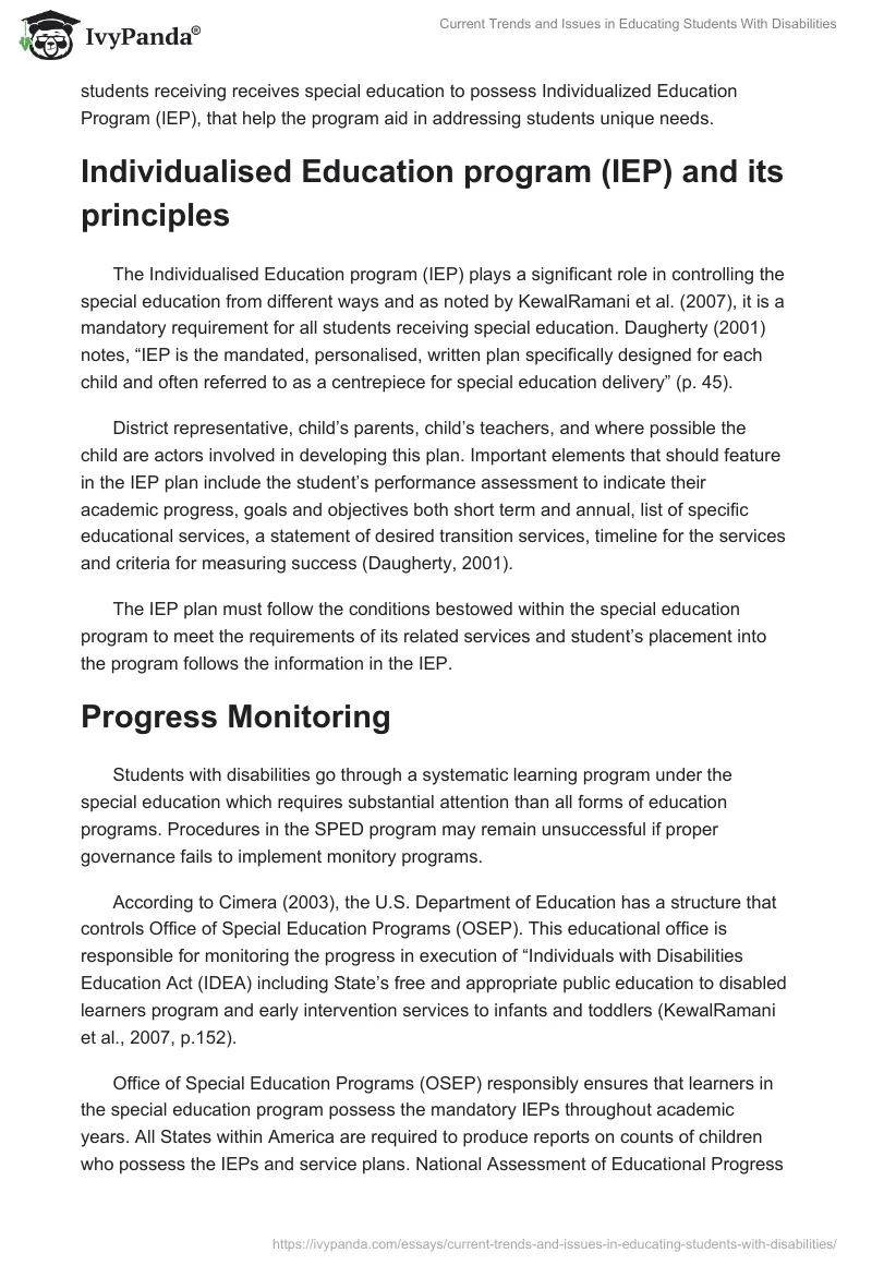 Current Trends and Issues in Educating Students With Disabilities. Page 4