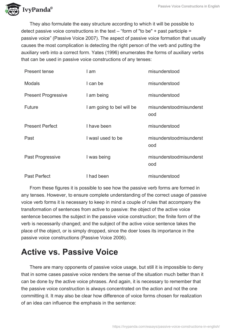 Passive Voice Constructions in English. Page 3