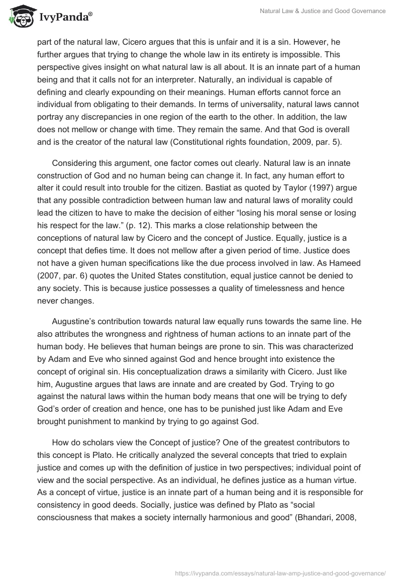 Natural Law & Justice and Good Governance. Page 2