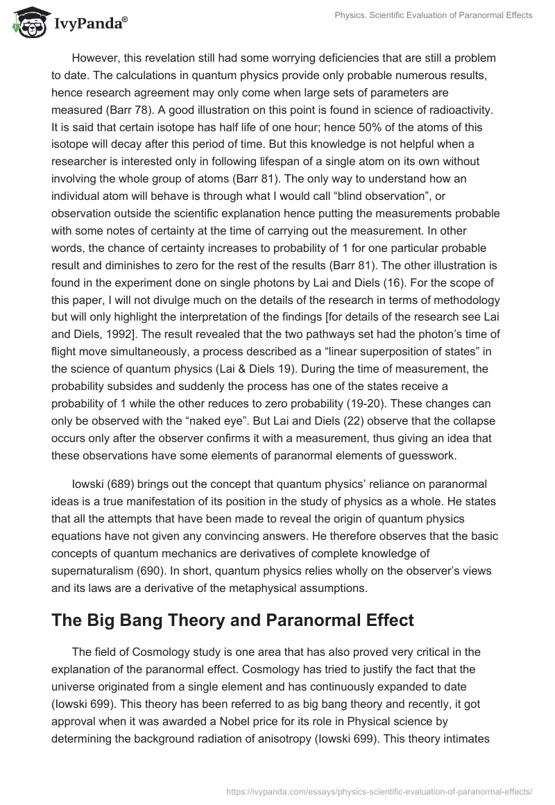 Physics. Scientific Evaluation of Paranormal Effects. Page 5