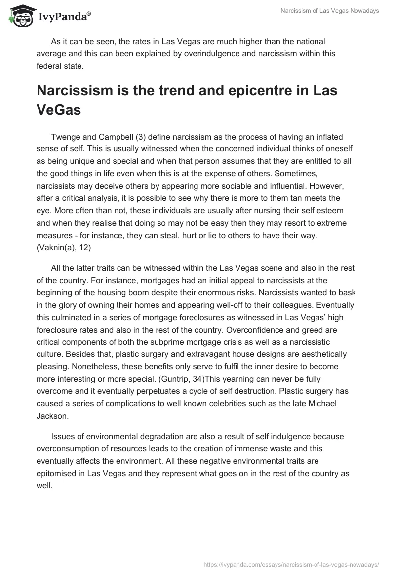Narcissism of Las Vegas Nowadays. Page 5