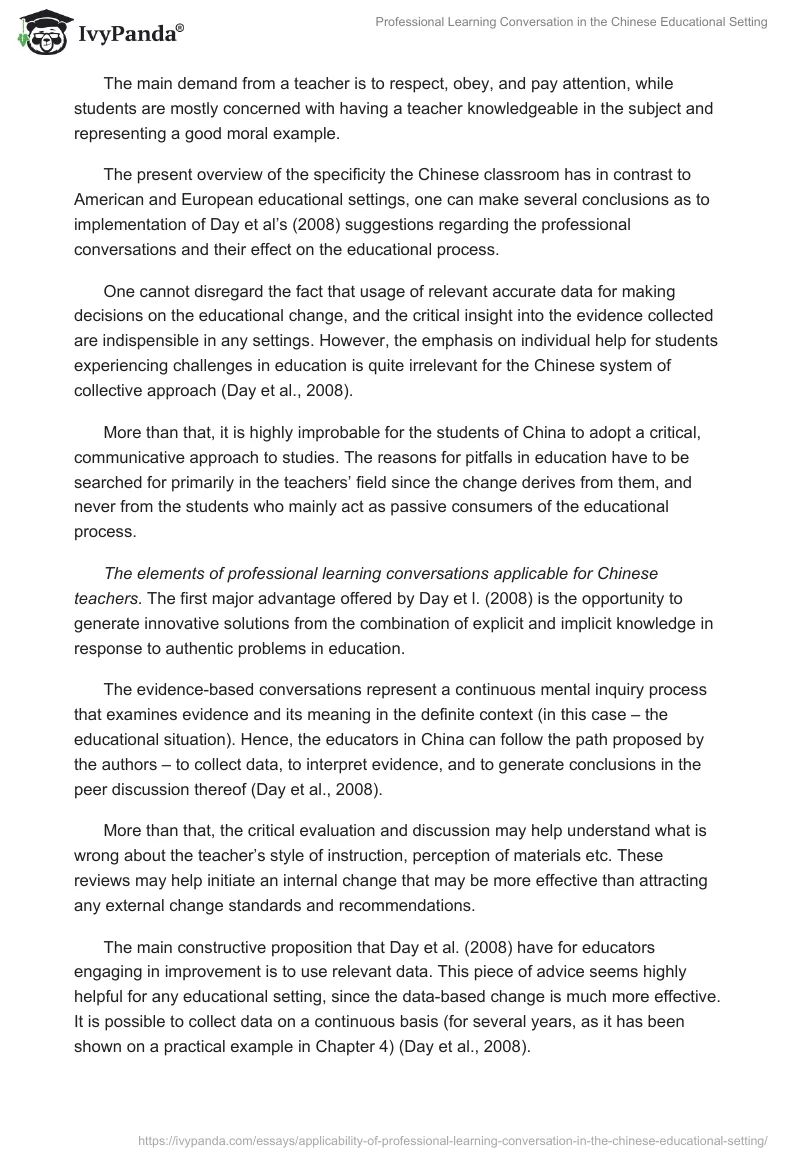 Professional Learning Conversation in the Chinese Educational Setting. Page 4