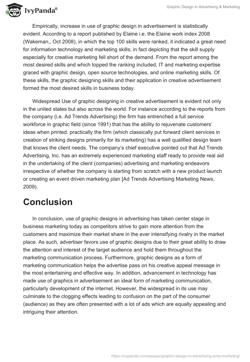 Graphic Design in Advertising & Marketing. Page 4