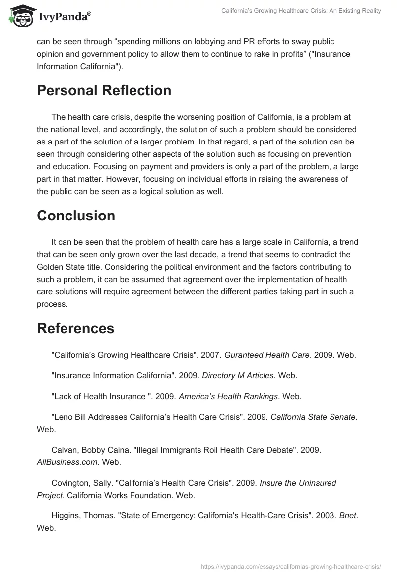 California’s Growing Healthcare Crisis: An Existing Reality. Page 3