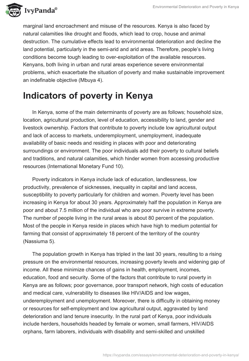 Environmental Deterioration and Poverty in Kenya. Page 4