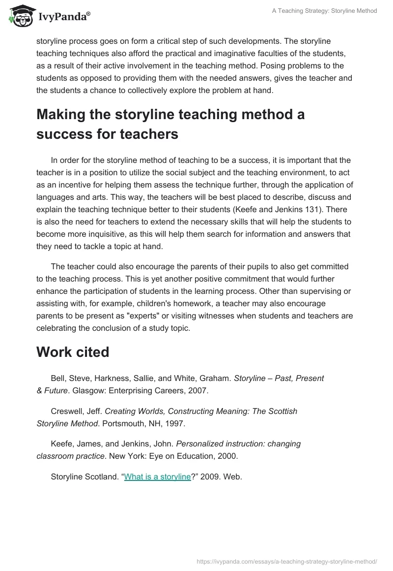 A Teaching Strategy: Storyline Method. Page 2