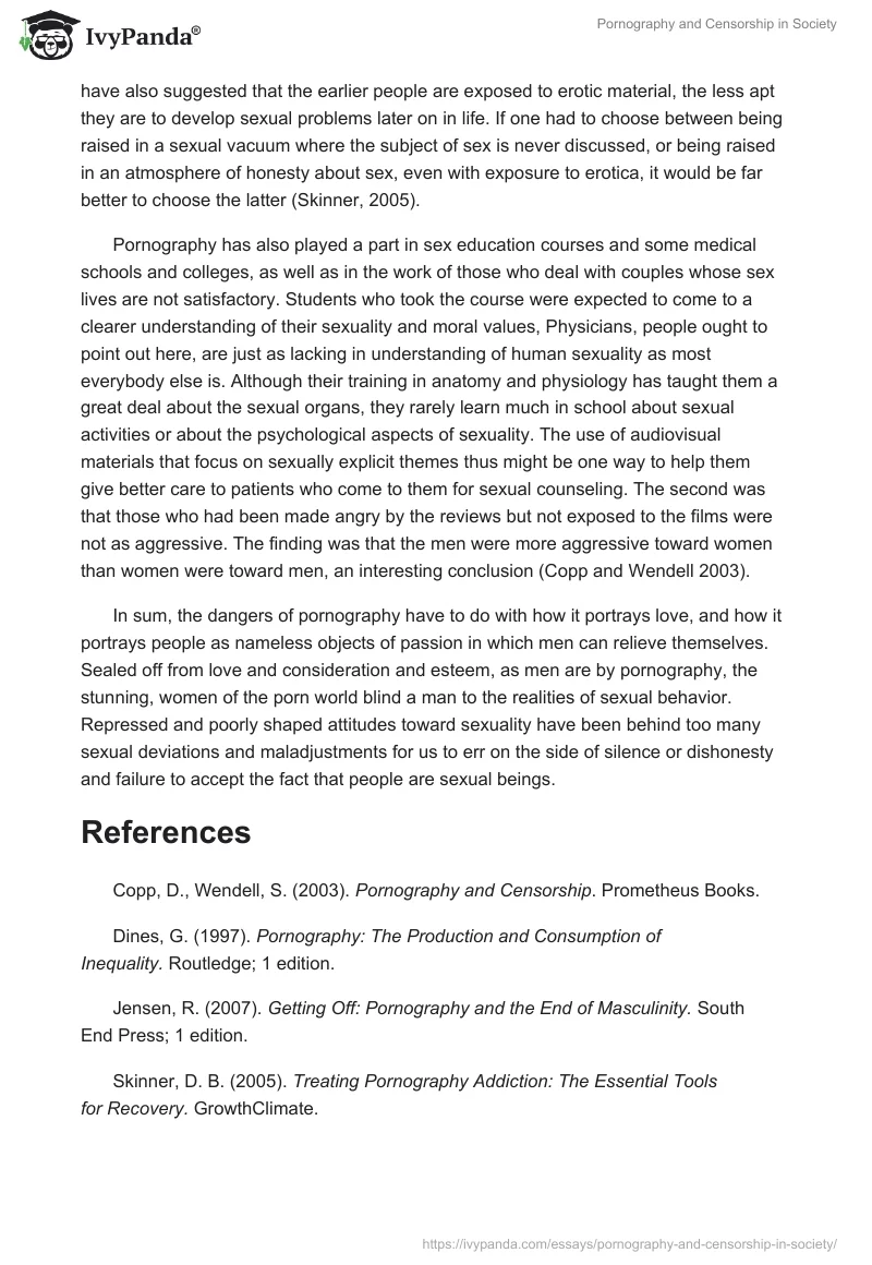 Pornography and Censorship in Society. Page 3