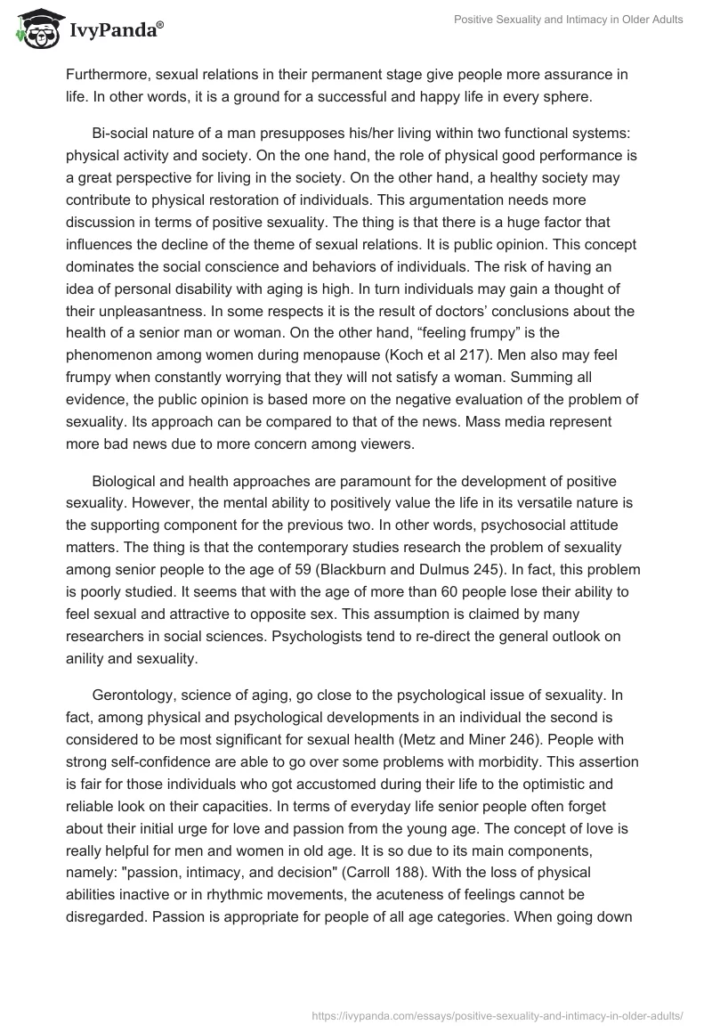 Positive Sexuality and Intimacy in Older Adults. Page 2