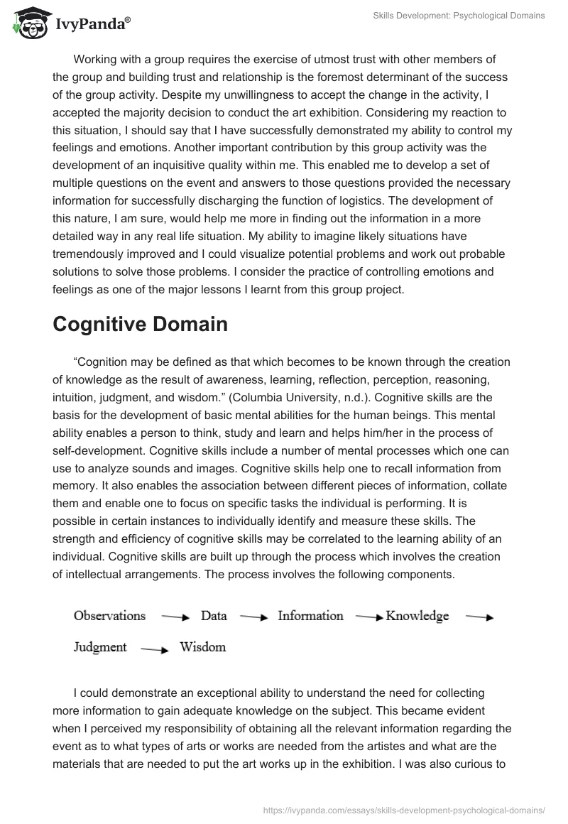 Skills Development: Psychological Domains. Page 3