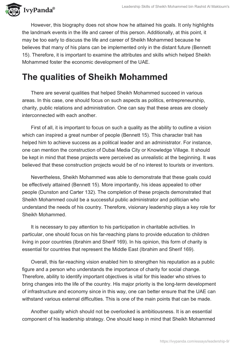Leadership Skills of Sheikh Mohammed bin Rashid Al Maktoum's. Page 3