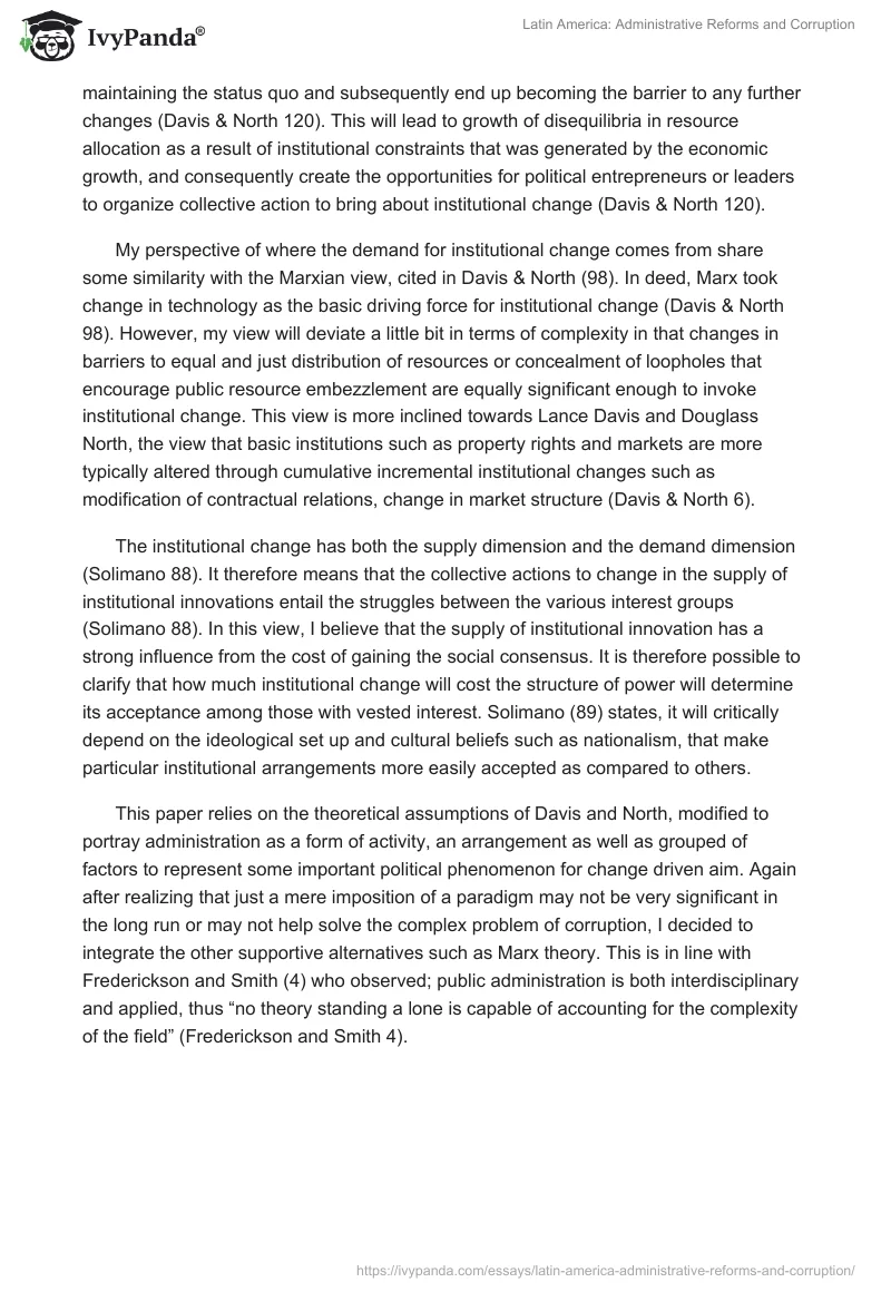 Latin America: Administrative Reforms and Corruption. Page 5