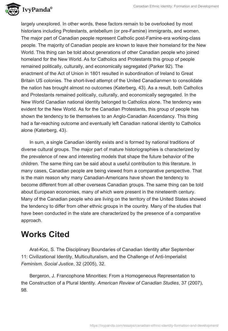 Canadian Ethnic Identity: Formation and Development. Page 3