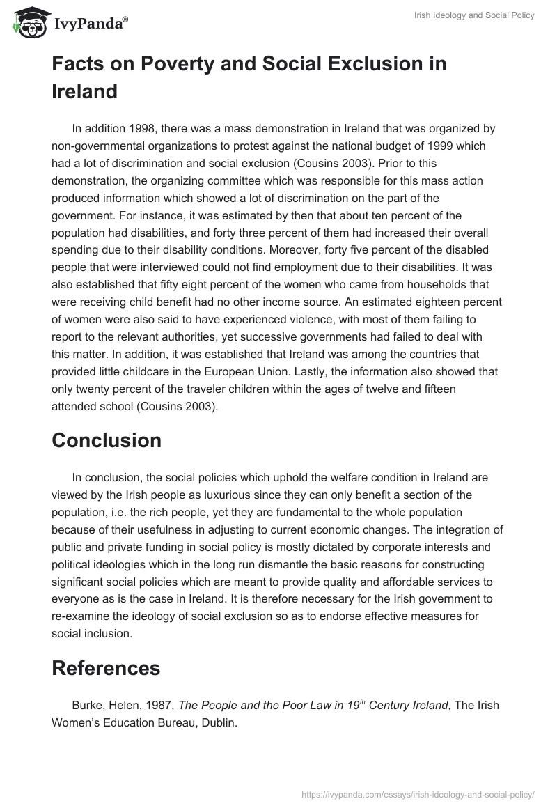 Irish Ideology and Social Policy. Page 3