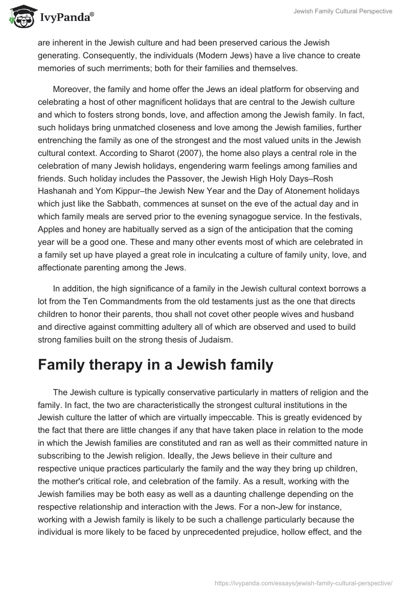 Jewish Family Cultural Perspective. Page 5