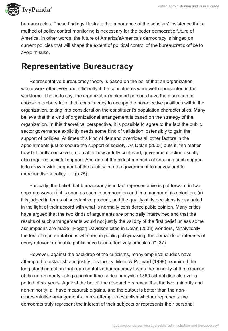 Public Administration and Bureaucracy. Page 2