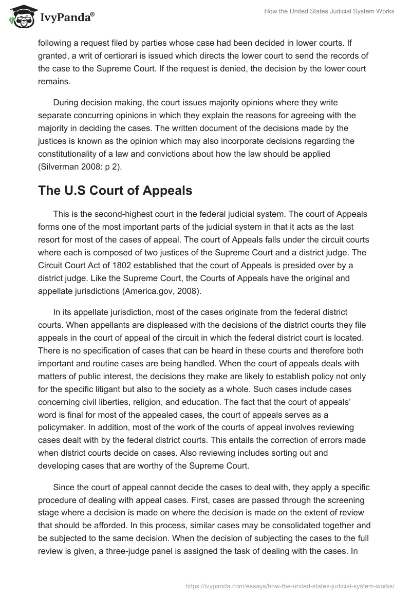 How the United States Judicial System Works. Page 4