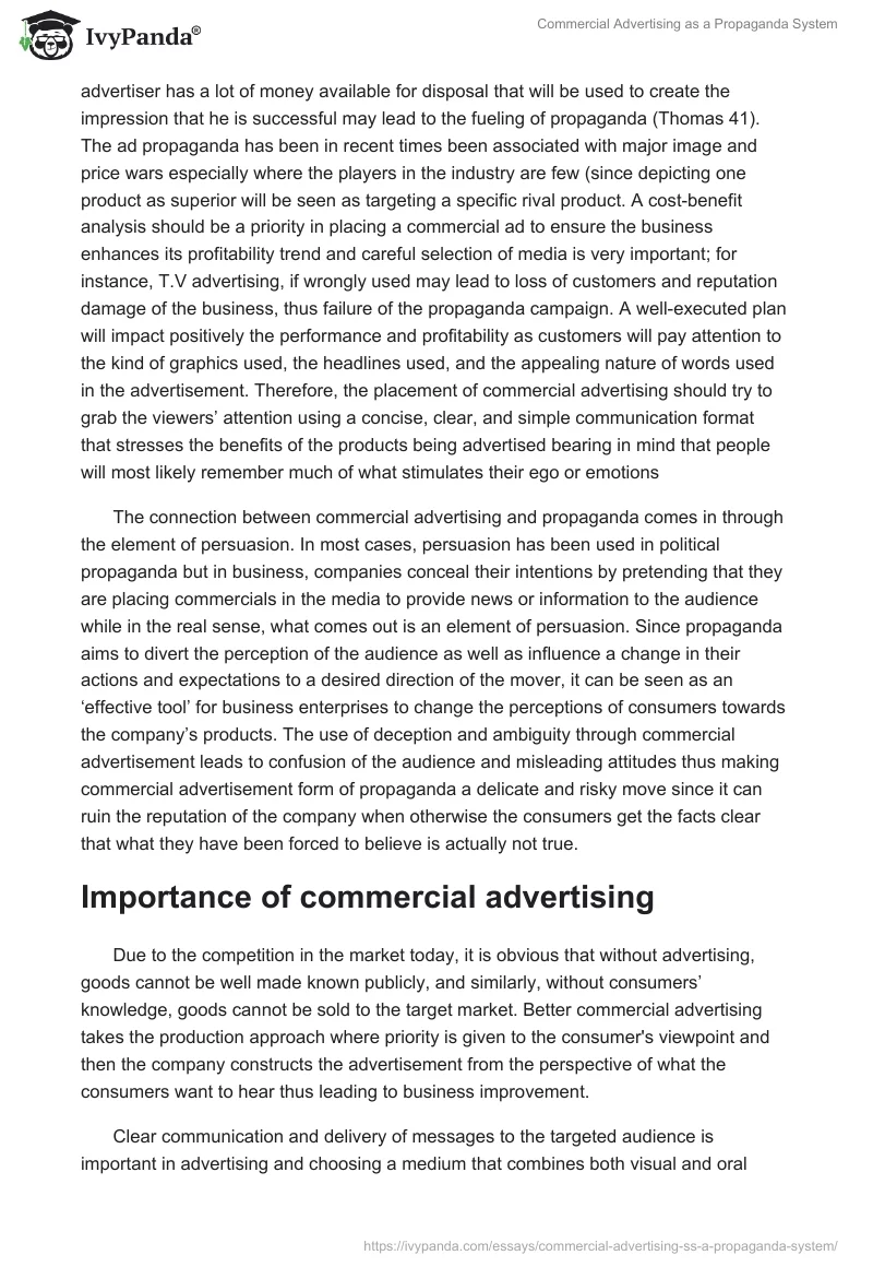Commercial Advertising as a Propaganda System. Page 3